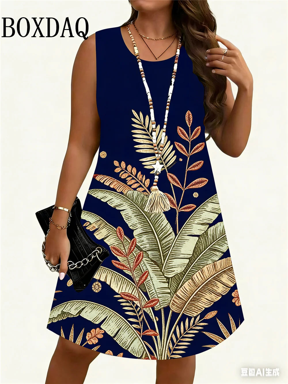 Polka Dot Women Floral Print Summer Short Beach Dress For Woman Floral