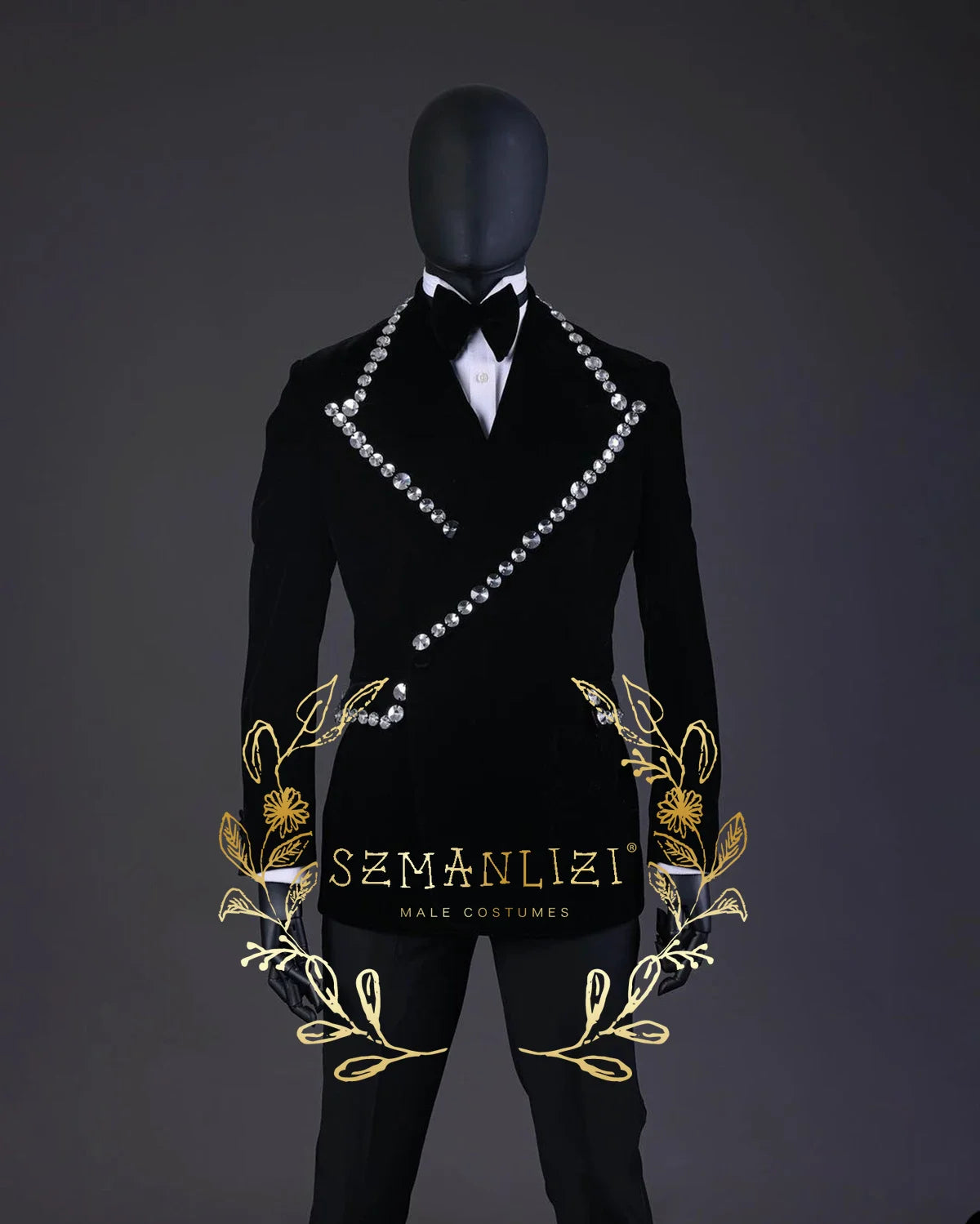 Latest Design Men's Suit Houndstooth Jacket Black Pants 2 Pieces Double Breasted Slim Fit Formal Wedding Tuxedos Evening Dress
