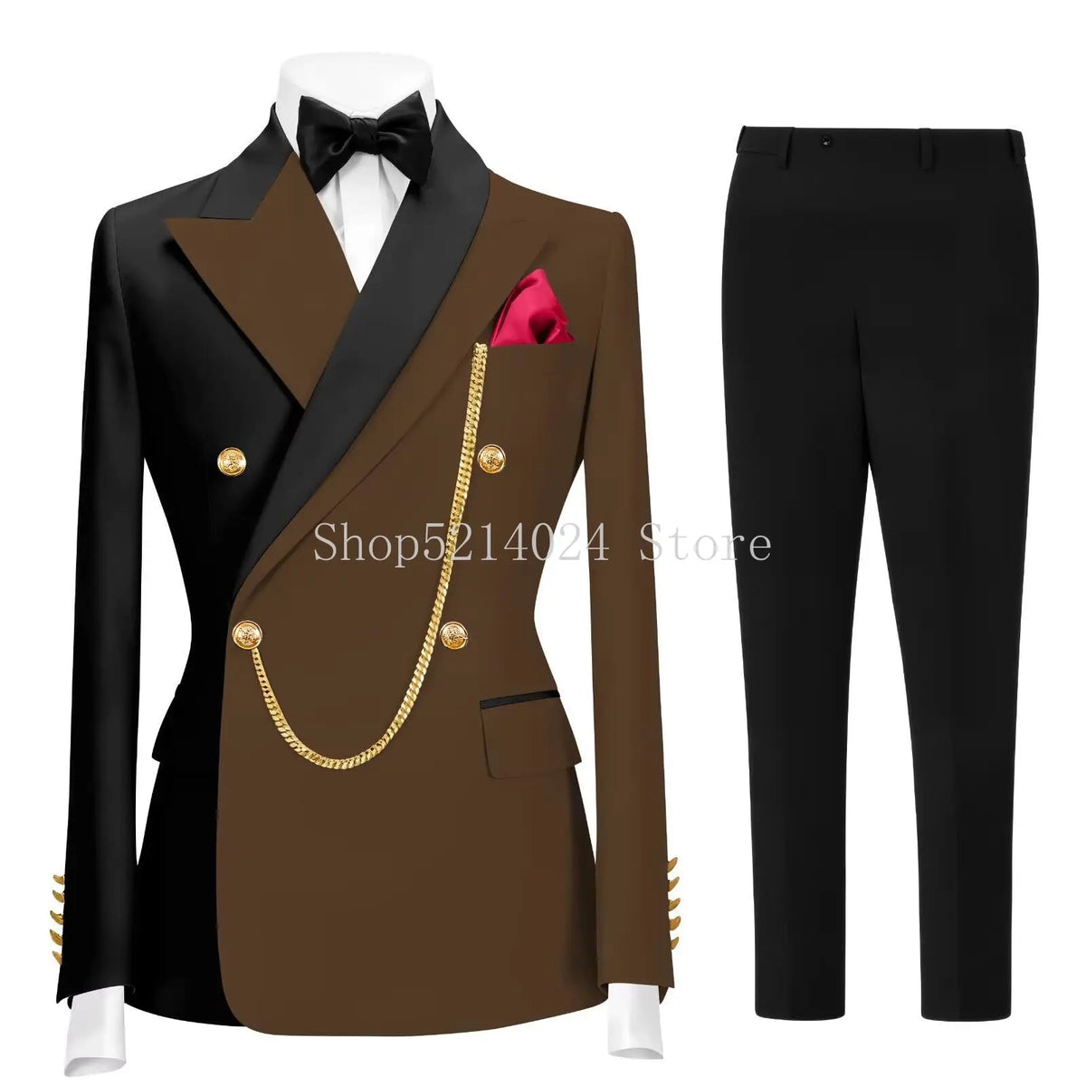 Men's 2-Piece Tuxedo Suit (Jacket + Pants)