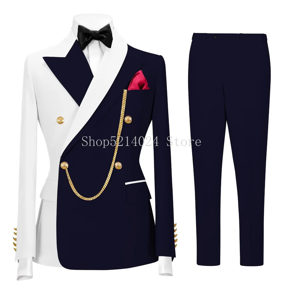 Men's 2-Piece Tuxedo Suit (Jacket + Pants)