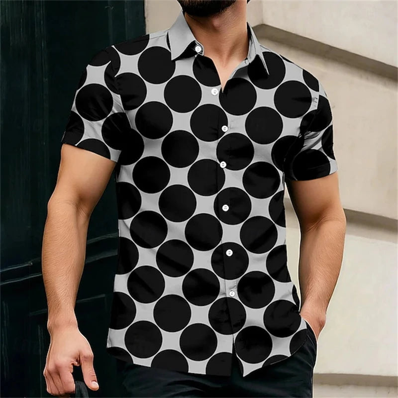 Printed Polka Dot Pattern Blouses Simple Spot Graphic Shirts