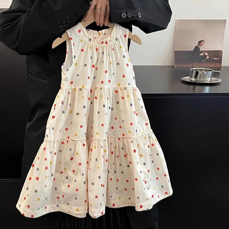 Humor Bear Kids Clothing Summer Polka Dot Skirt Dress Fashion