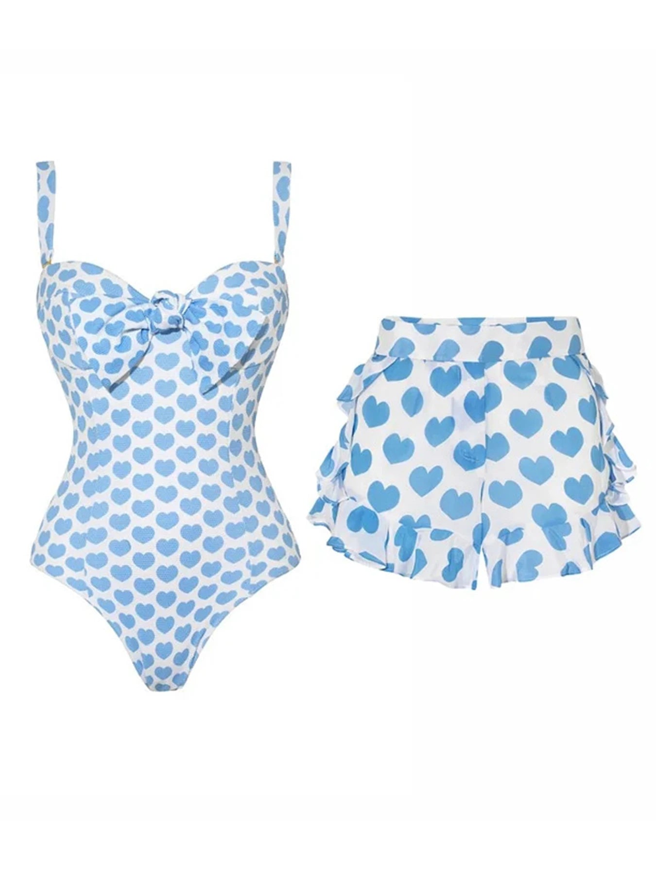 Polka Dot Print One Piece Swimsuit For Women Swimwear