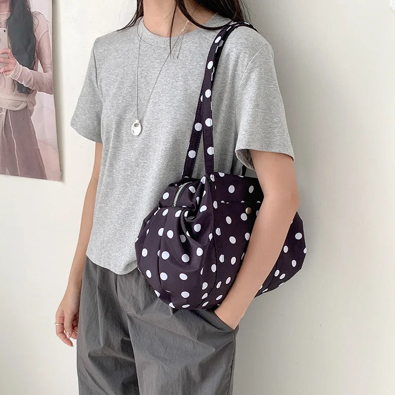Fresh and Lighthearted Fashion Polka Dot Shoulder Bag