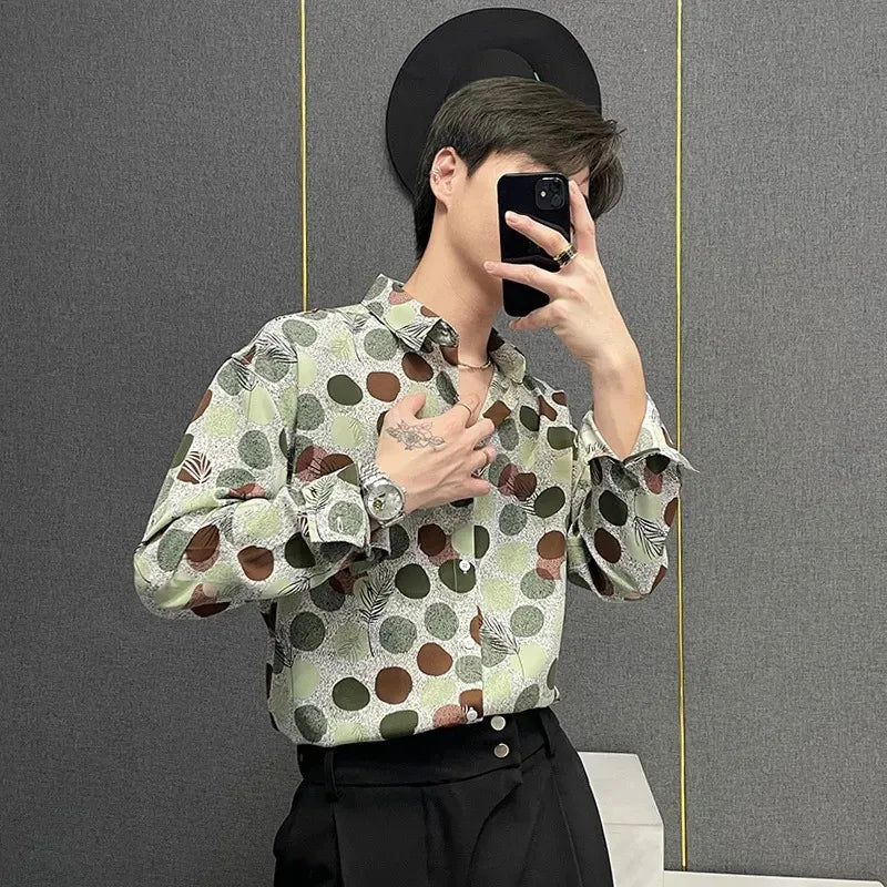 Men Spring Summer Colorful Polka Dot Classic