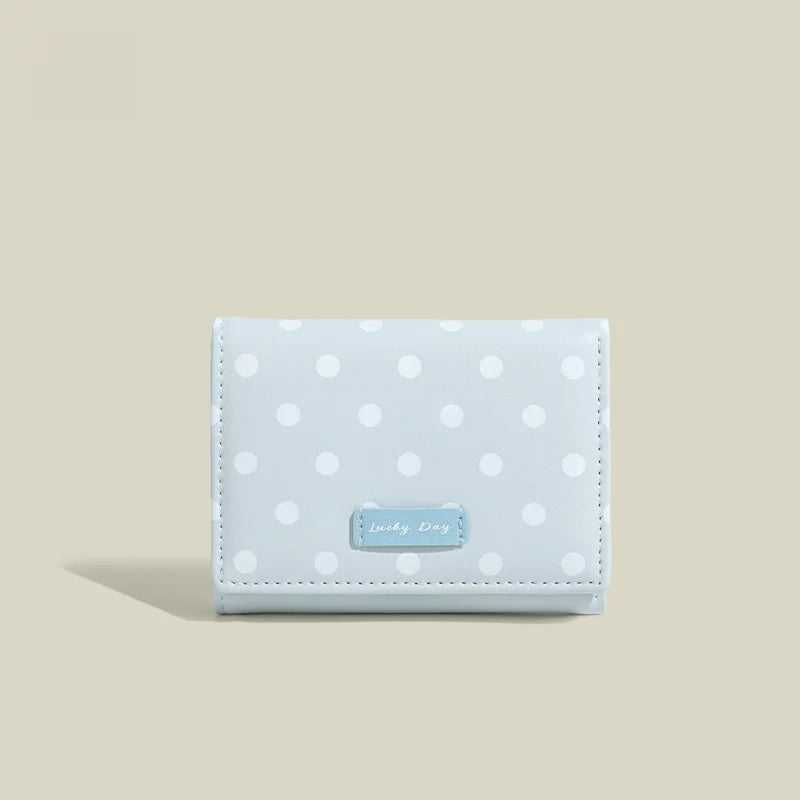 Force Rabbit Short Polka Dot Print Wallet Coin Purse Card Holder