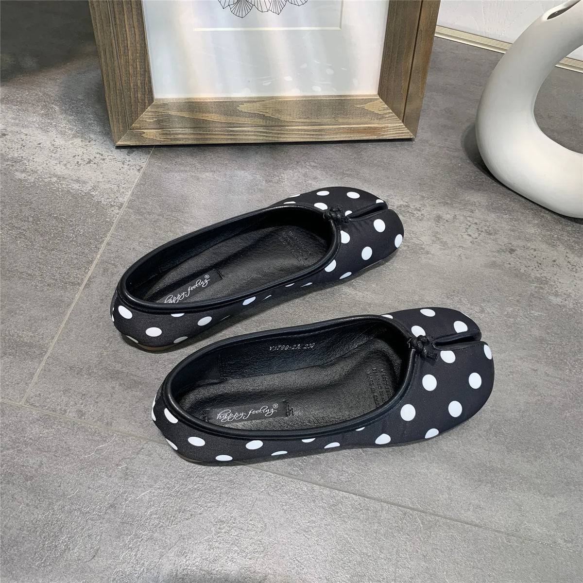 Polka Dot Women Retro Flats Mocasines Ballerina Shoe