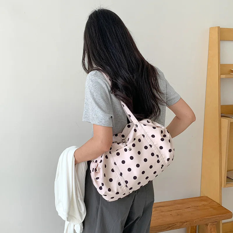 Fresh and Lighthearted Fashion Polka Dot Shoulder Bag