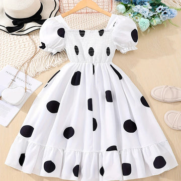 Summer Girls Cool And Breathable Sleeves Off Shoulder Dress
