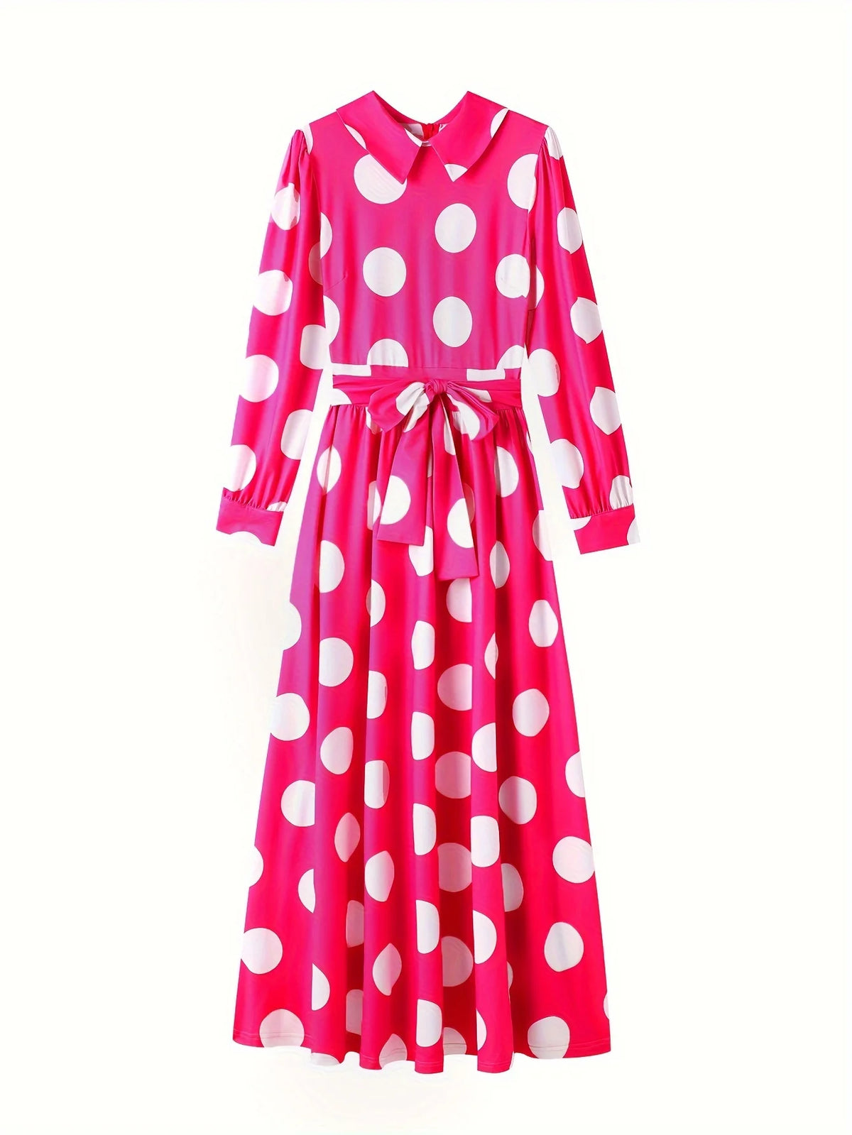 Casual Dresses Elegant Women Long Dress Sleeve Female Robe Bow Knot