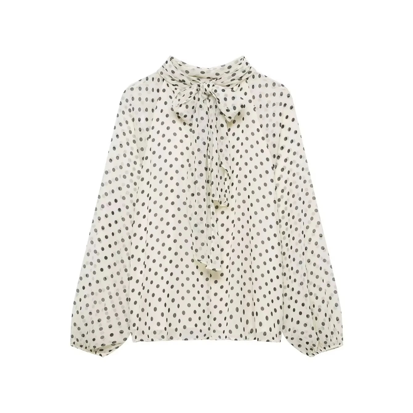 HH Polka Dot Shirts For Women Elegant Fashion Long Sleeve Blouses