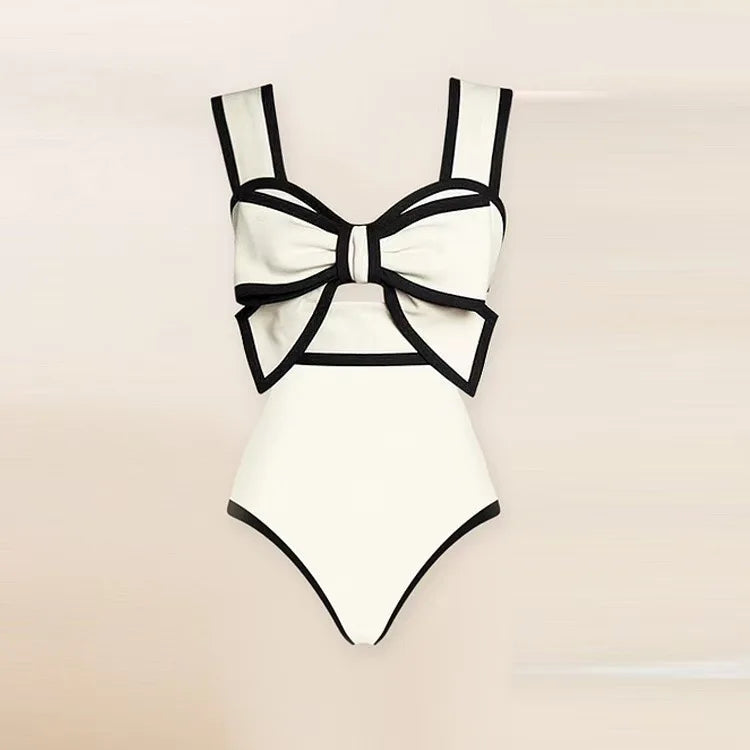 Southeast Asia One-Piece Retro Polka Dot Swimwear cover