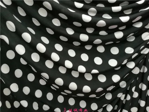 Polka Dot Printed Fabric Knitted Four-sided Elastic By The Meter for Clothing