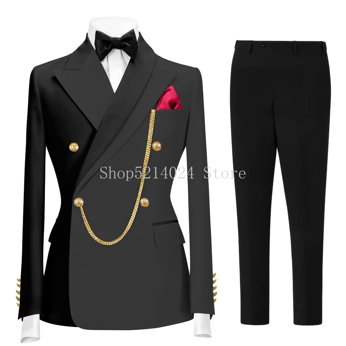 Men's 2-Piece Tuxedo Suit (Jacket + Pants)