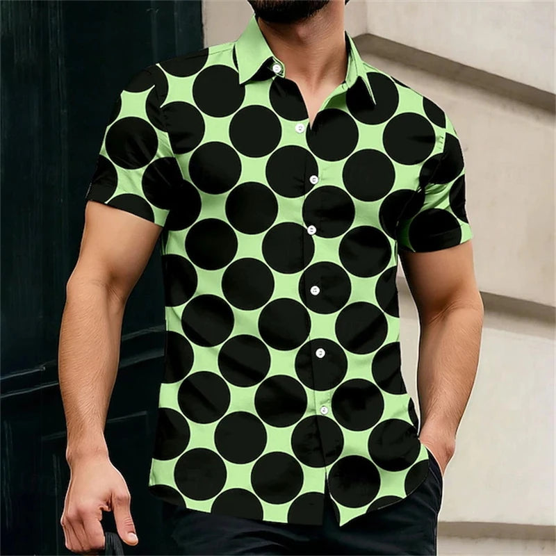 Printed Polka Dot Pattern Blouses Simple Spot Graphic Shirts