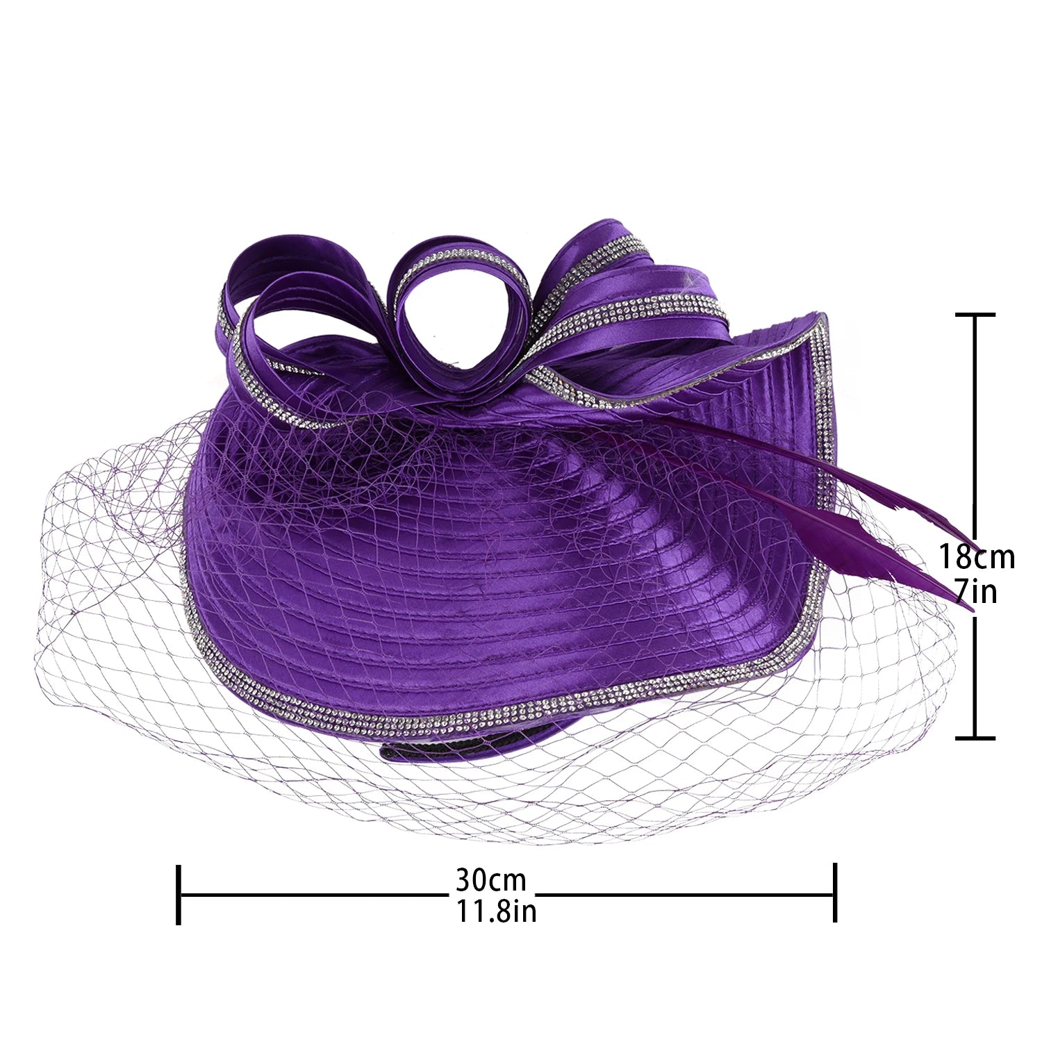 Elegant Women Derby Hats with Veil Headband Tea Party Hat