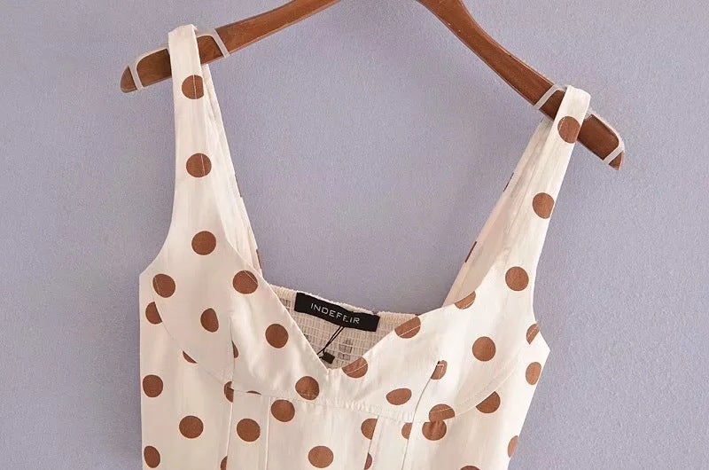 Summer New Style Women's Polka Dot Blouse Layered Decorative Polka Dot Skirt