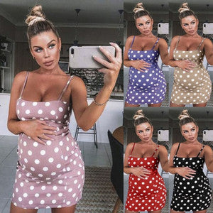 Polka Dot Maternity Dress - Casual Pregnancy Wear